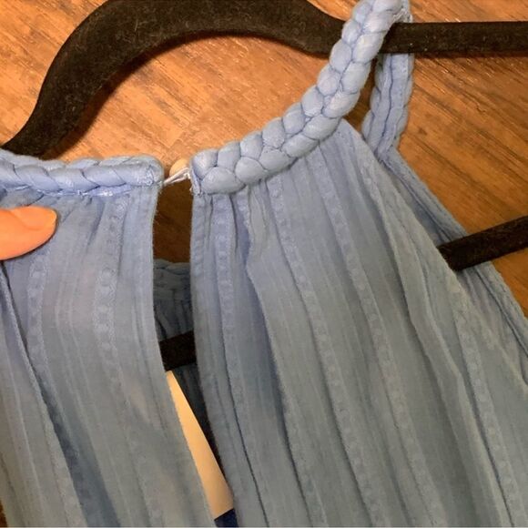 Loft beac braided belt halter midi dress size L - Picture 10 of 11